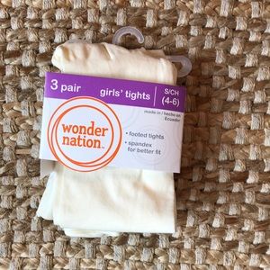 Cream color toddler tights